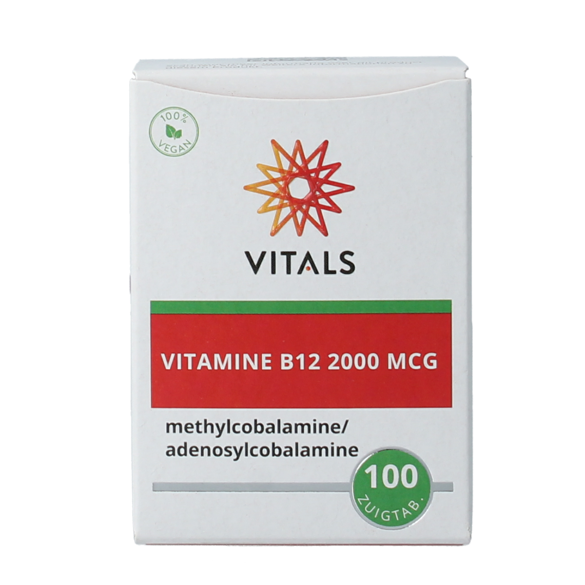 Vitals Vitamine B12 2000 mcg lozenges, natural supplement with 100 tablets, dietary vitamin B12 supplement by Vitals.