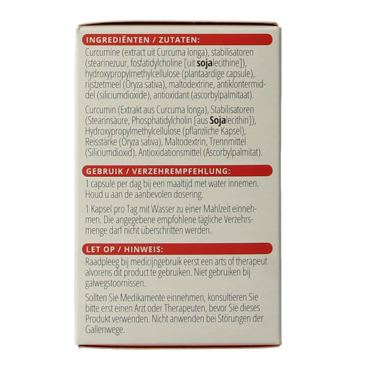 Vitaal Curcumine SLCP capsules by Vitals, herbal supplement in a bottle with 60 capsules, for joint and immune support.
