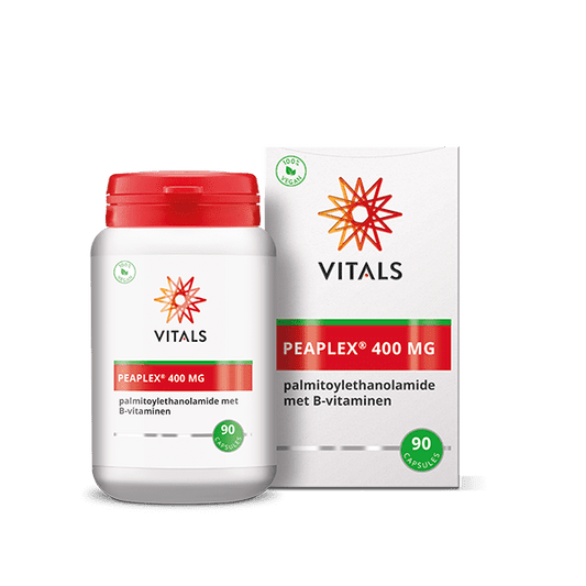 Vetzuren Vitals Peaplex 90 capsules bottle with label displaying product name and brand on a white background.