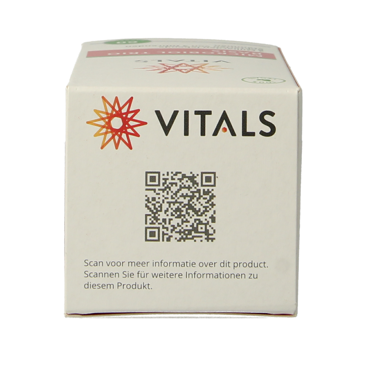 Vitals Microbiol Trio Basis capsules featuring probiotic micro-organisms in a 60-capsule bottle, designed to support gut health.