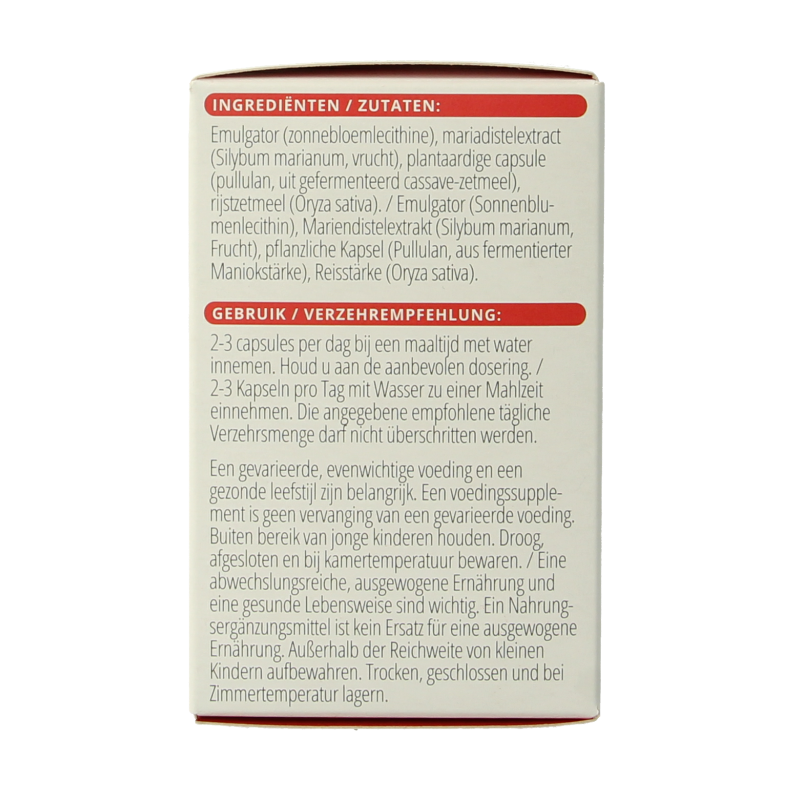 Vials of Vitals Mariadistel-PS herbal supplement capsules in a bottle, used for liver health and detoxification.