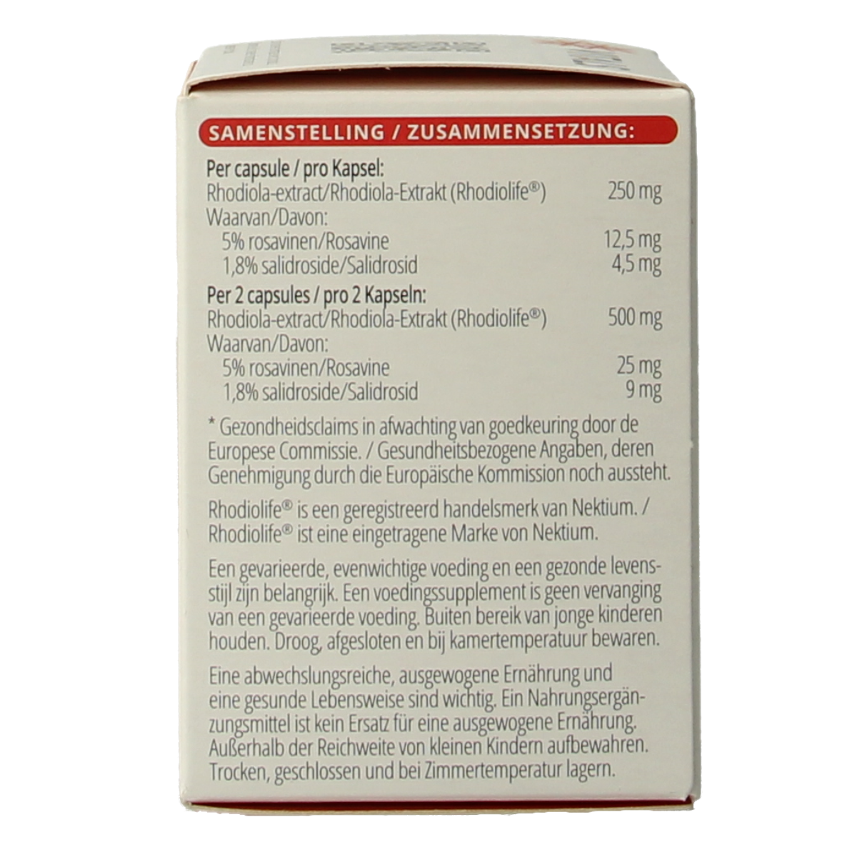 Vital Vitals Rhodiola LF capsules for pets, 60 count, dietary supplement with herbal extract for animal health.