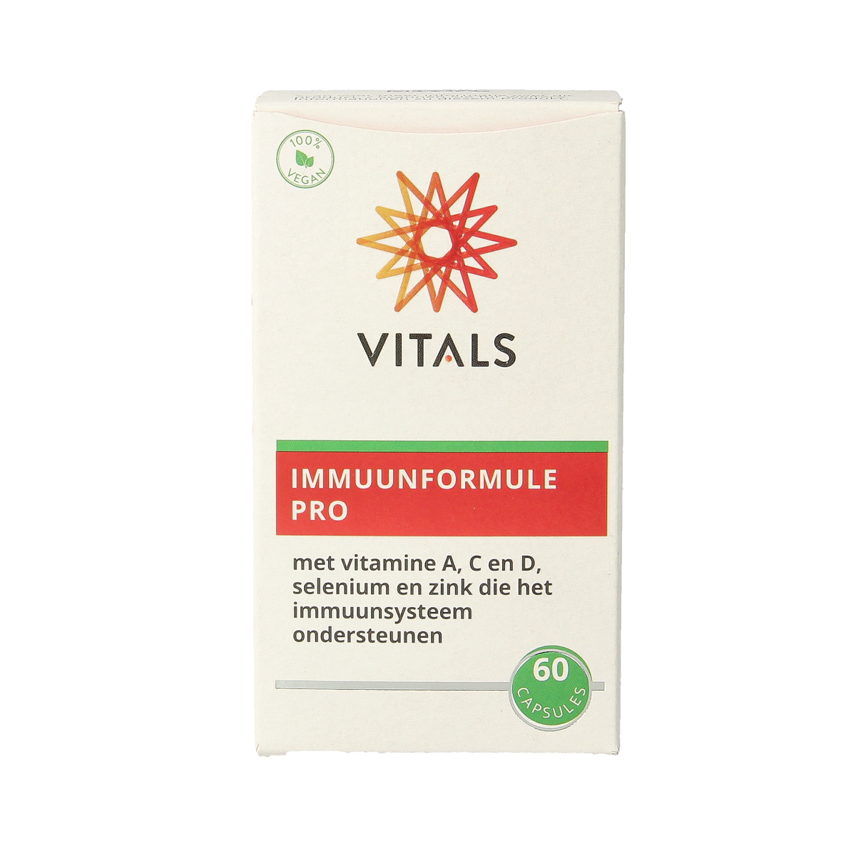 Vitalis Vitals Immuunformule Pro multivitamin capsules, 60-count, dietary supplement for immune support.