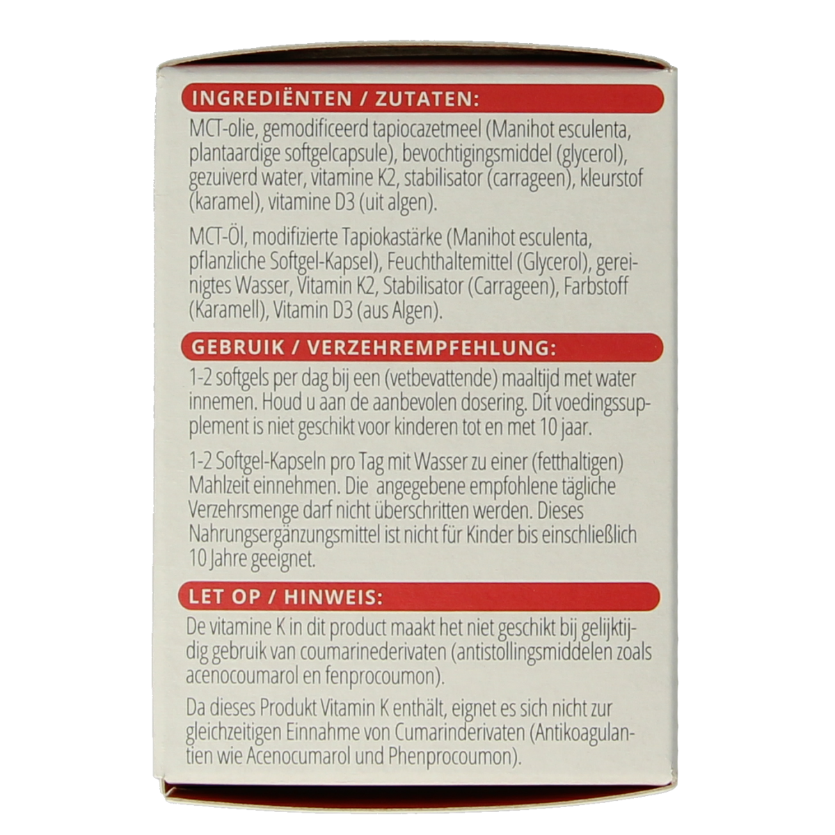 Vitals Vitamin K2 + D3 softgels in a bottle, dietary supplement for bone and heart health, multi-vitamin product from Vitals.