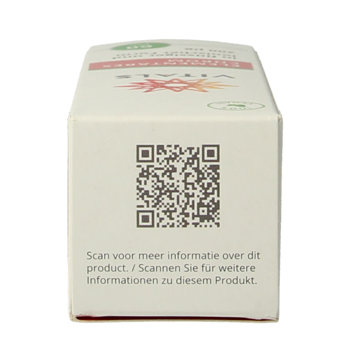 Vitals Elementair mineralen enkel in chroom finish, 60ml bottle, natural mineral supplement for wellness.