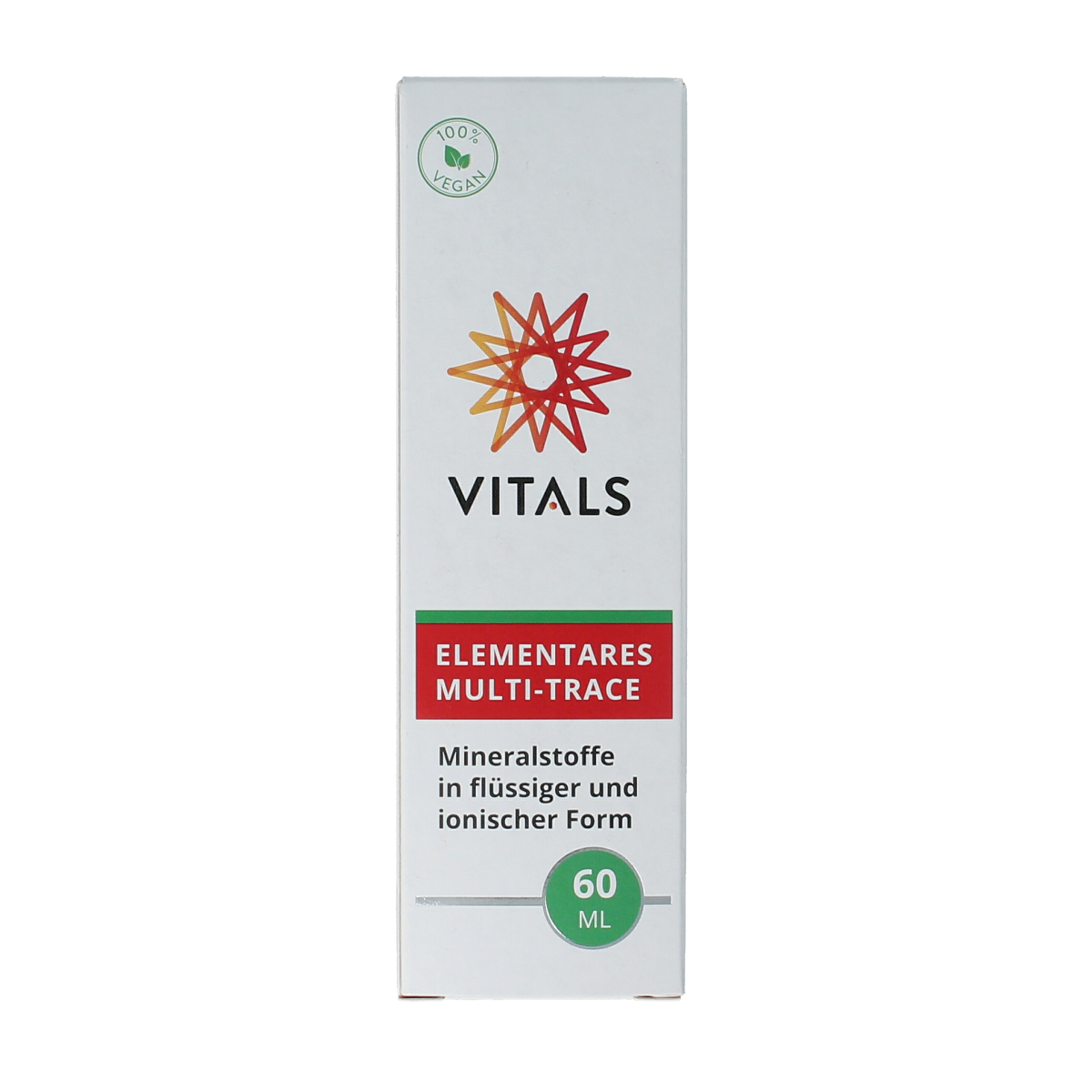 Vital mineral supplement Vitals Elementair multi-trace in a 60ml bottle, containing a blend of essential trace minerals.