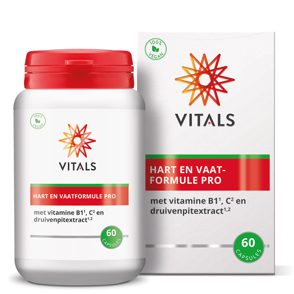 Vitamins multivitamin capsules by Vitals Hart- en vaatformule pro, 60 capsules for daily nutritional support.