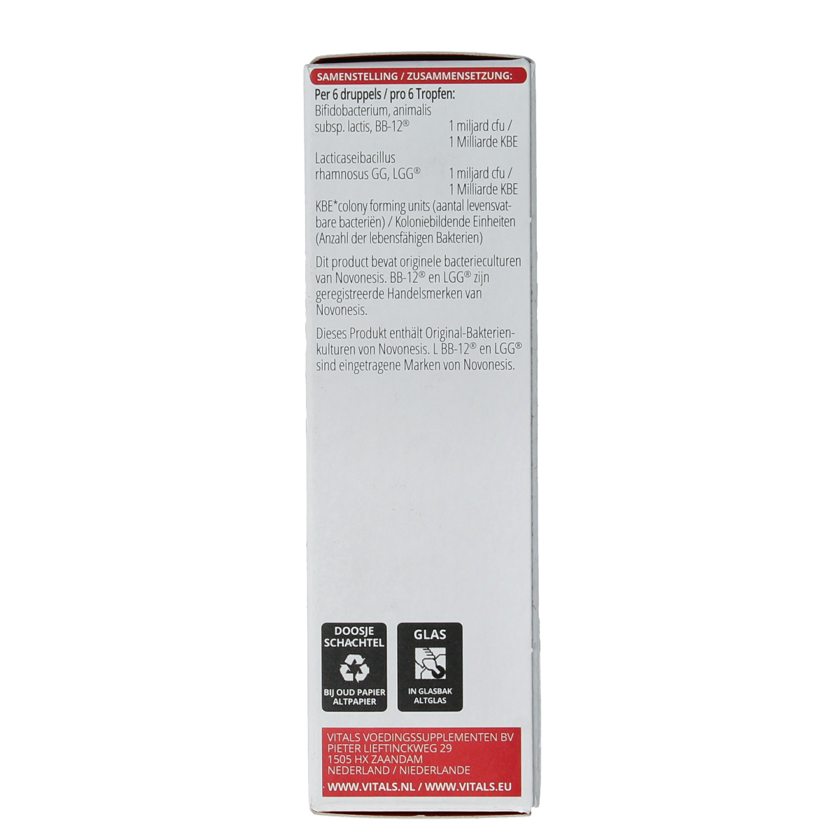 Vitals Microbiol Kind Platinum micro-organisms in an 8ml container, showing the product label and packaging details.