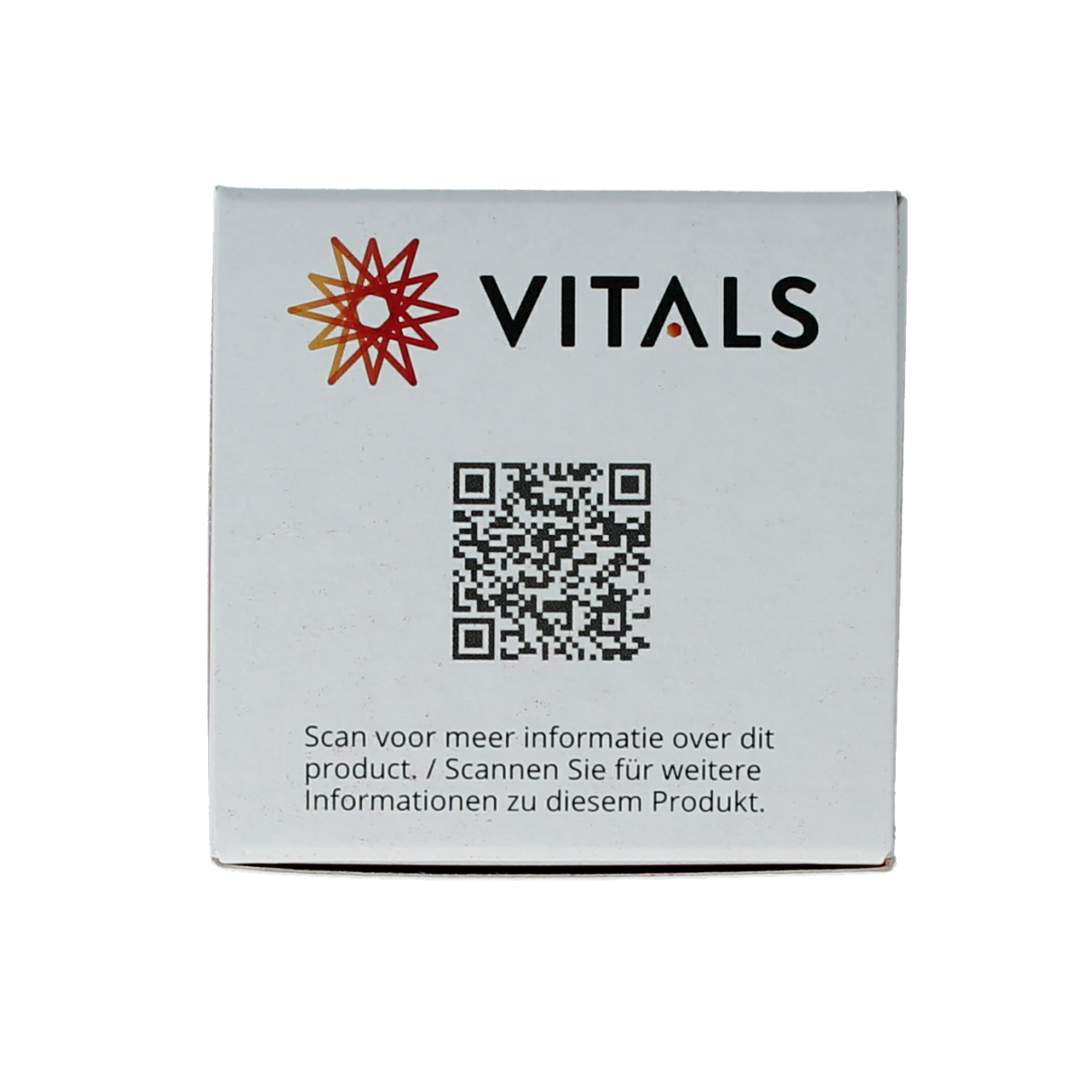 Vitamins and mineral supplement bottle of Vitals Elke dag 50+ multivitamins, 60 capsules, in a white container with label.