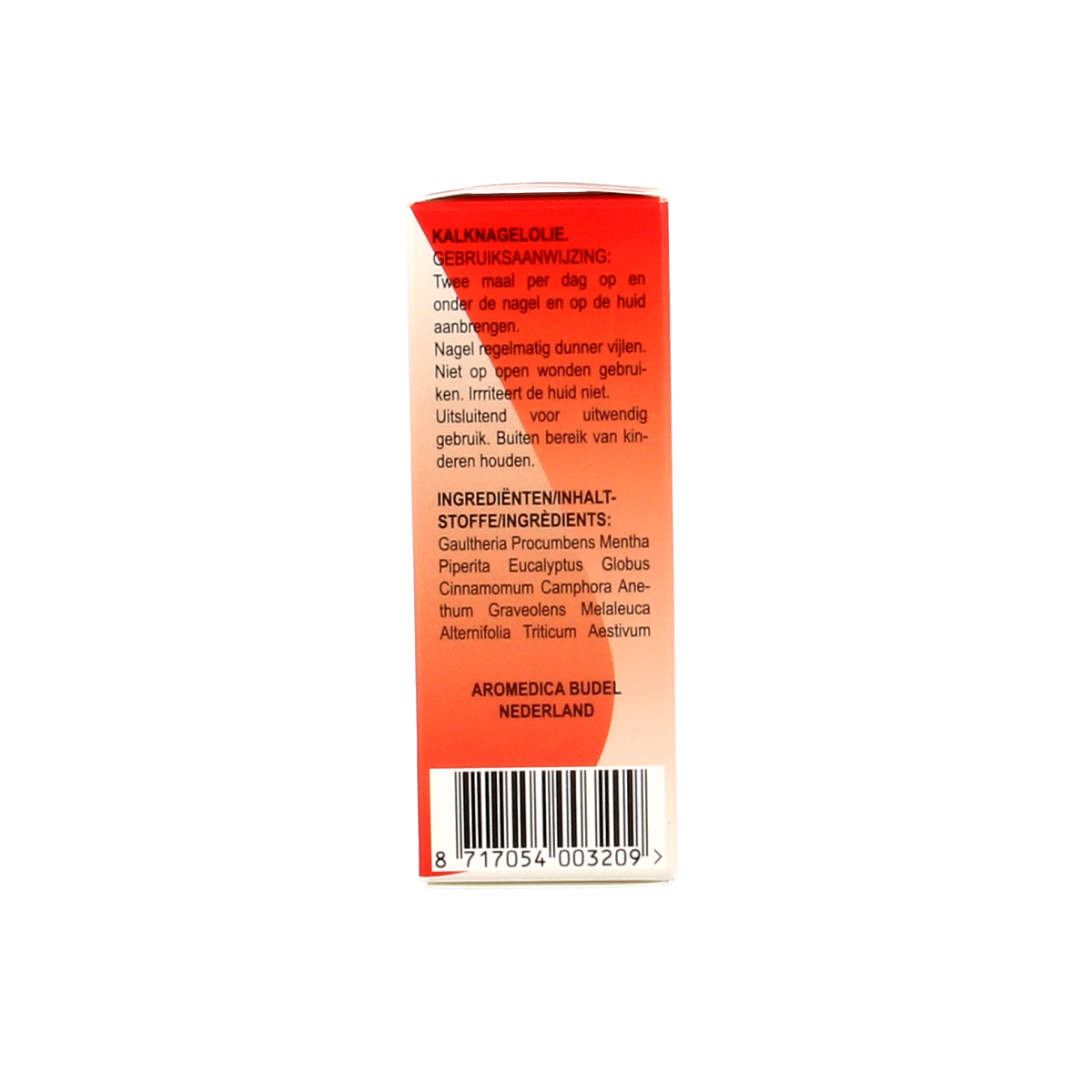 Aromedica Kalknagelolie foot care product in a 30ml bottle, designed for toenail and foot skin nourishment and protection.