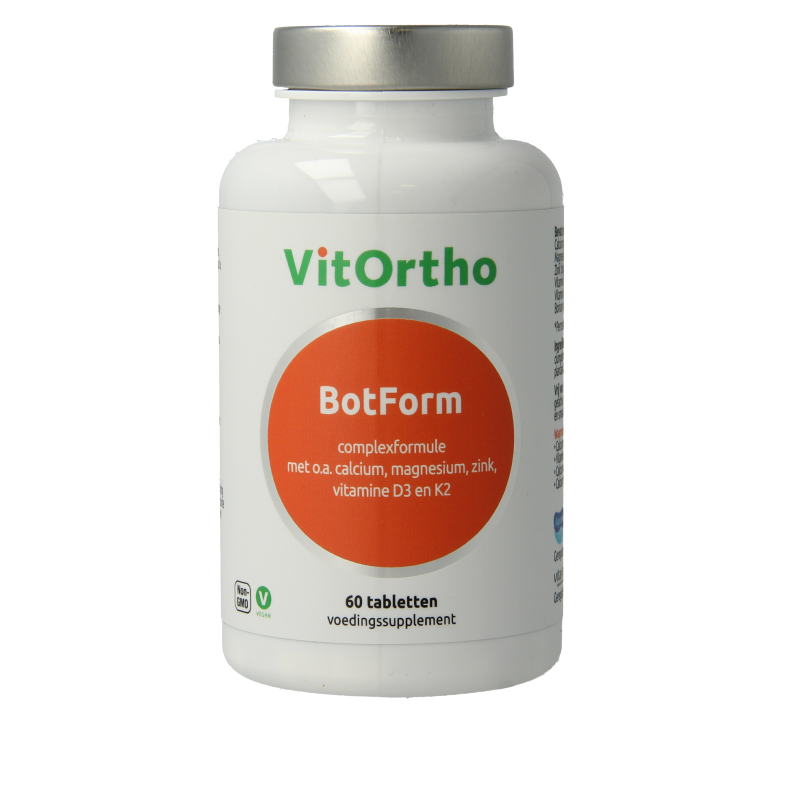 VitOrtho BotForm 60 tablets mineral multivitamin supplement, showing the packaging and tablets in a blister pack.
