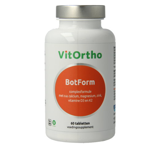 VitOrtho BotForm 60 tablets mineral multivitamin supplement, showing the packaging and tablets in a blister pack.
