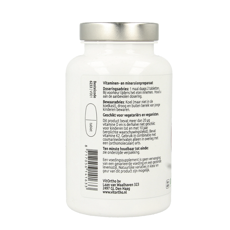 VitOrtho Botform 120 mineral multivitamin tablets in a bottle, dietary supplement for overall health and wellness.
