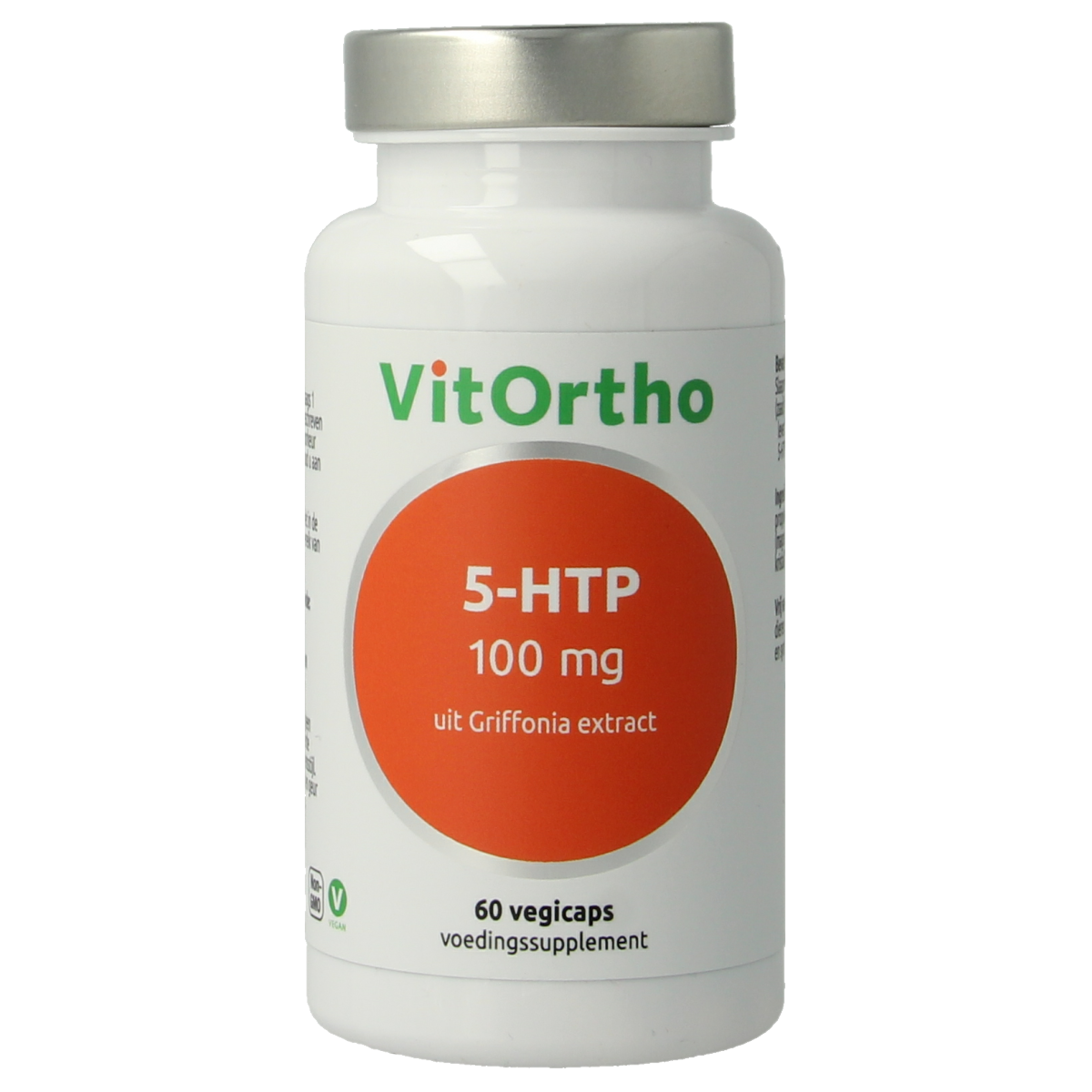 VitOrtho 5-HTP Griffonia extract vegetarian herbal capsules, 60 count, dietary supplement for mood and sleep support