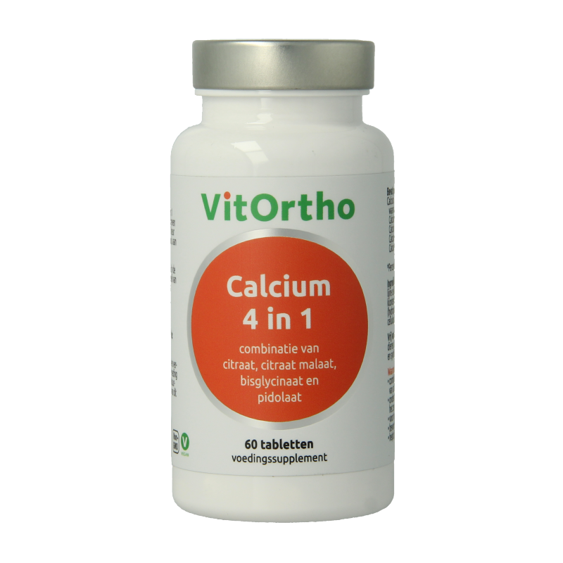 VitOrtho Calcium 4 in 1 mineral supplement with 60 tablets, showing the bottle and label of the VitOrtho multivitamin product.