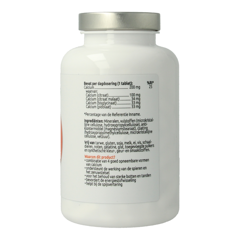 VitOrtho Calcium 4 in 1 mineral supplement box with 120 tablets, showcasing the supplement packaging and tablets.