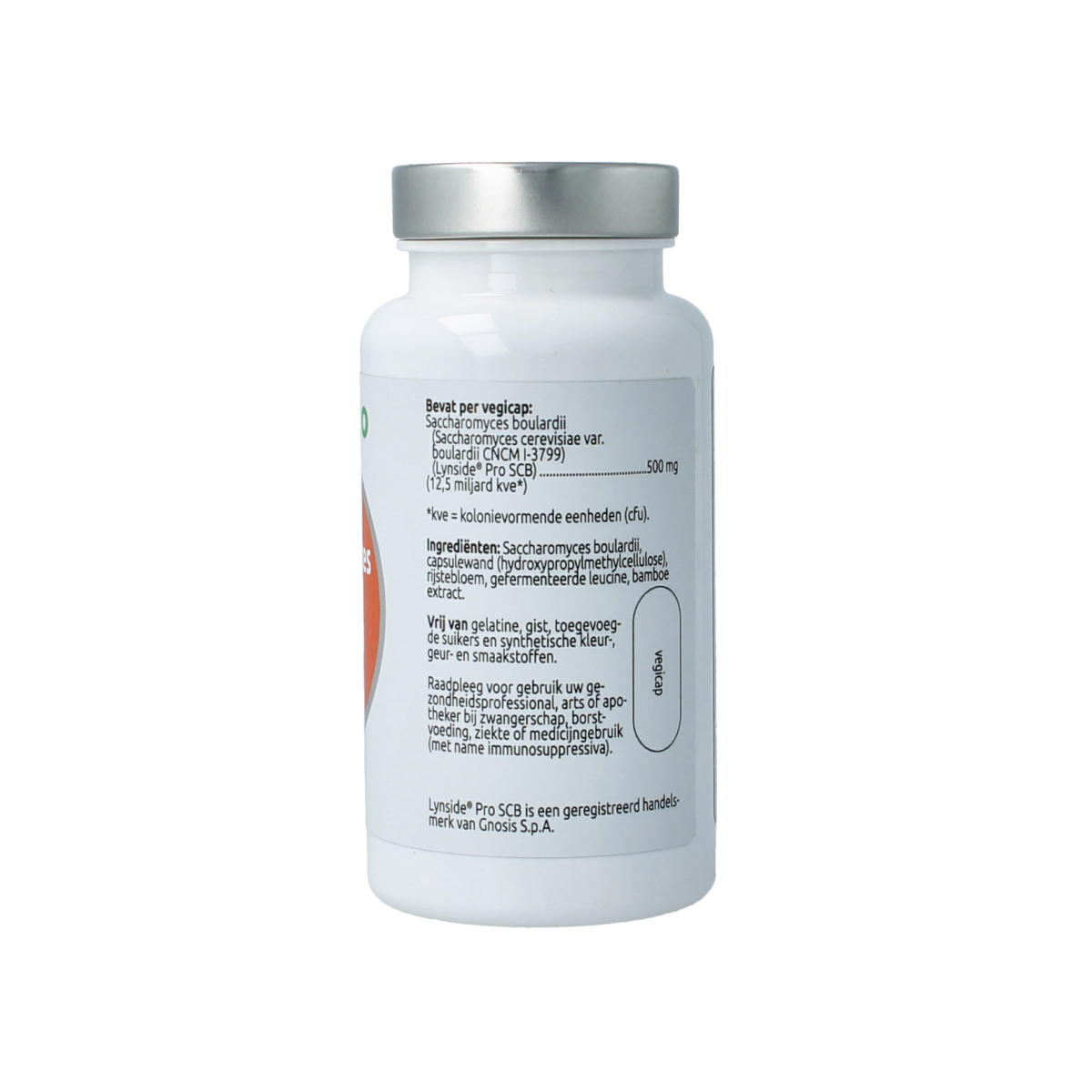 VitOrtho Saccharomyces boulardii probiotic capsules, vegetarian micro-organisms supplement, 500mg, 60 capsules.