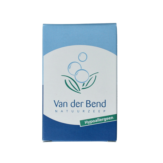 Van Der Bend Zeep 100g soap bar with a plain white appearance and simple packaging, showcasing the Van Der Bend brand.