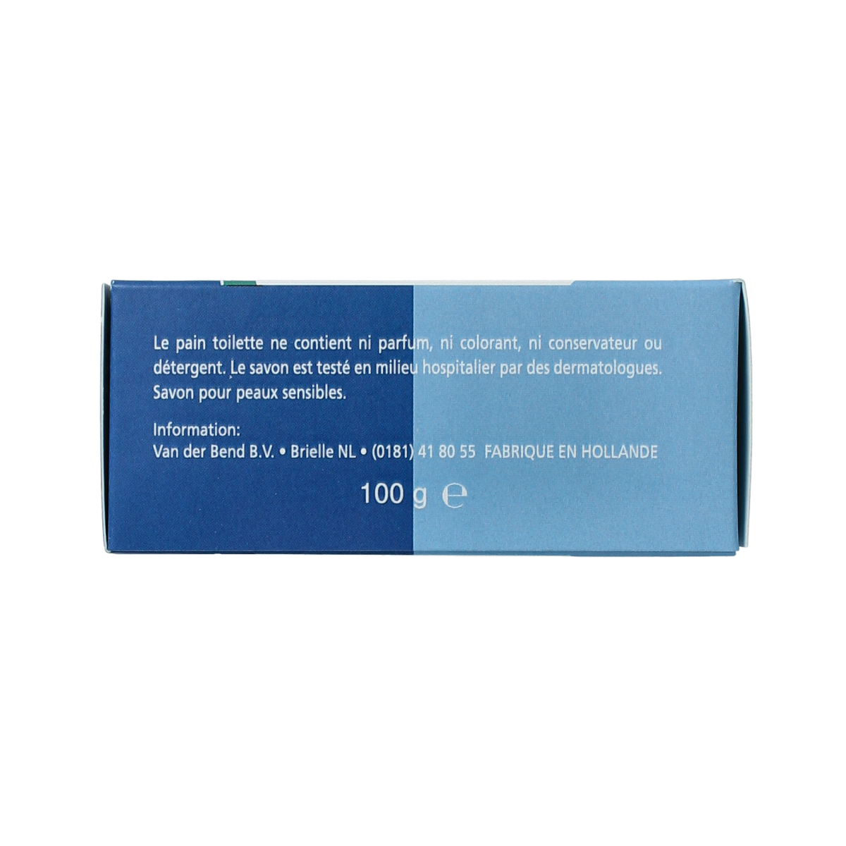 Van Der Bend Zeep soap bar, 100 grams, with a smooth, natural appearance and clean packaging showing the brand label.