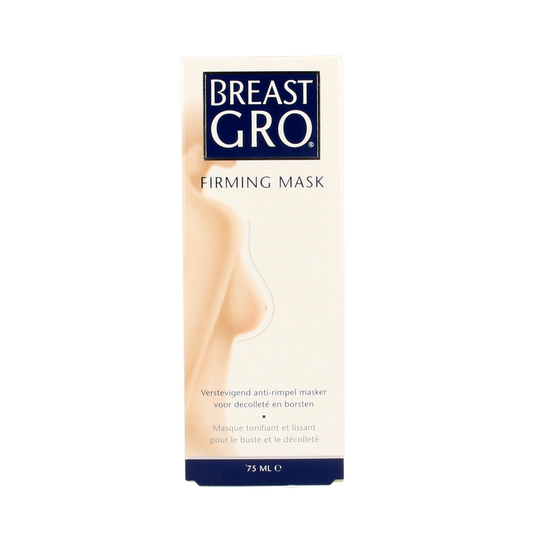 Breast Gro Firming Mask in 75ml jar, a body care product designed to enhance skin firmness and smoothness.