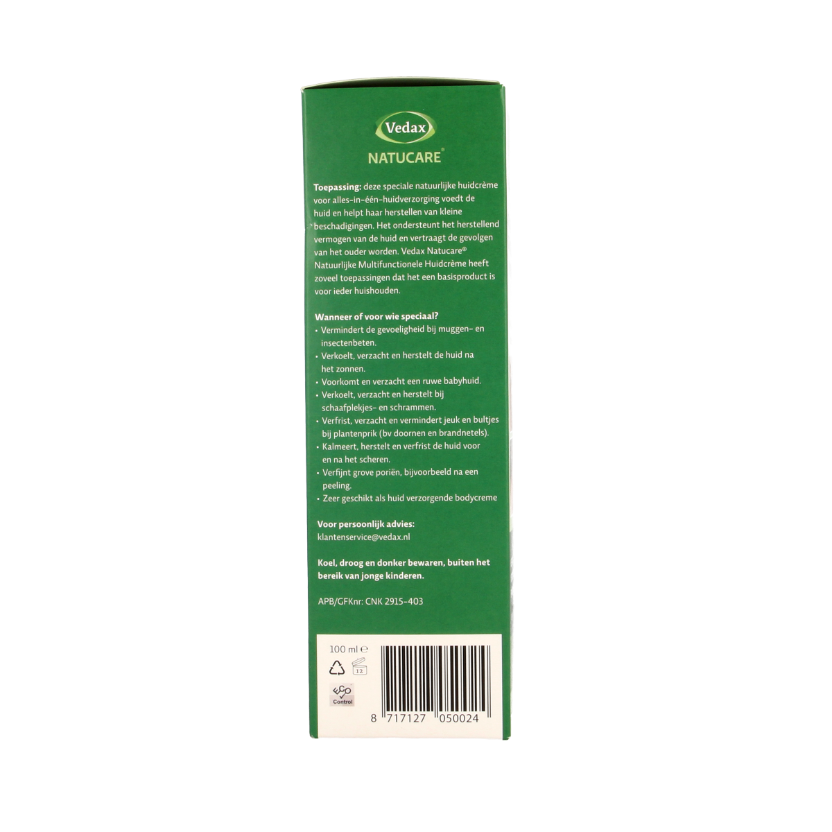 Vedax Multifunctionele huidcreme  100.00 Milliliter