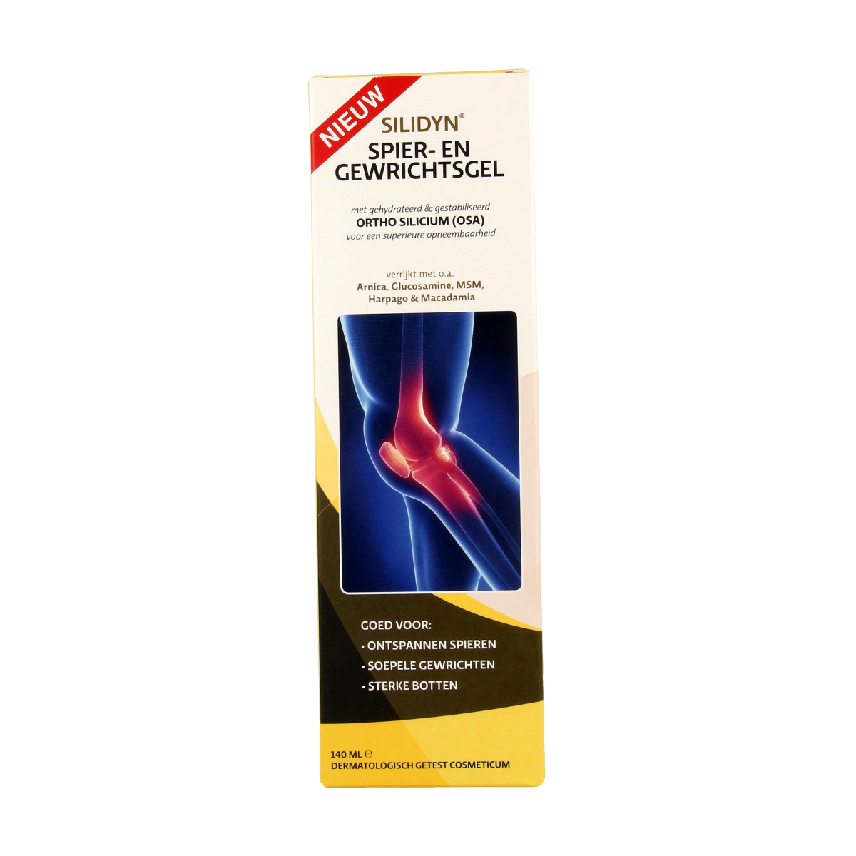 Silidyn spier- en gewrichtsgel in 140ml container, soothing muscle and joint care gel from Silidyn.