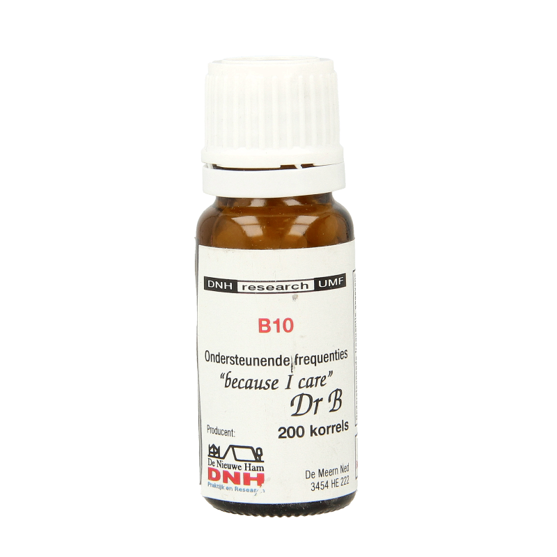 DNH B10 herbal preparations, 200 pieces, showing various dried herbs and plant ingredients in a clear view.