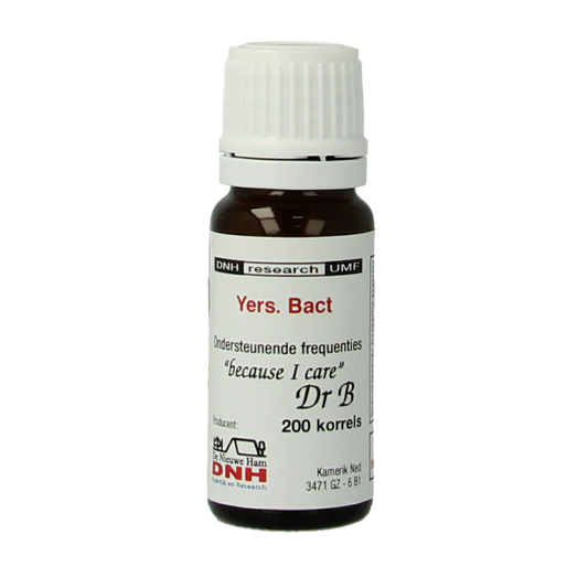 DNH YERS bact kruidenpreparaten box containing 200 preps, natural herbal supplement with product code 8717127597802.