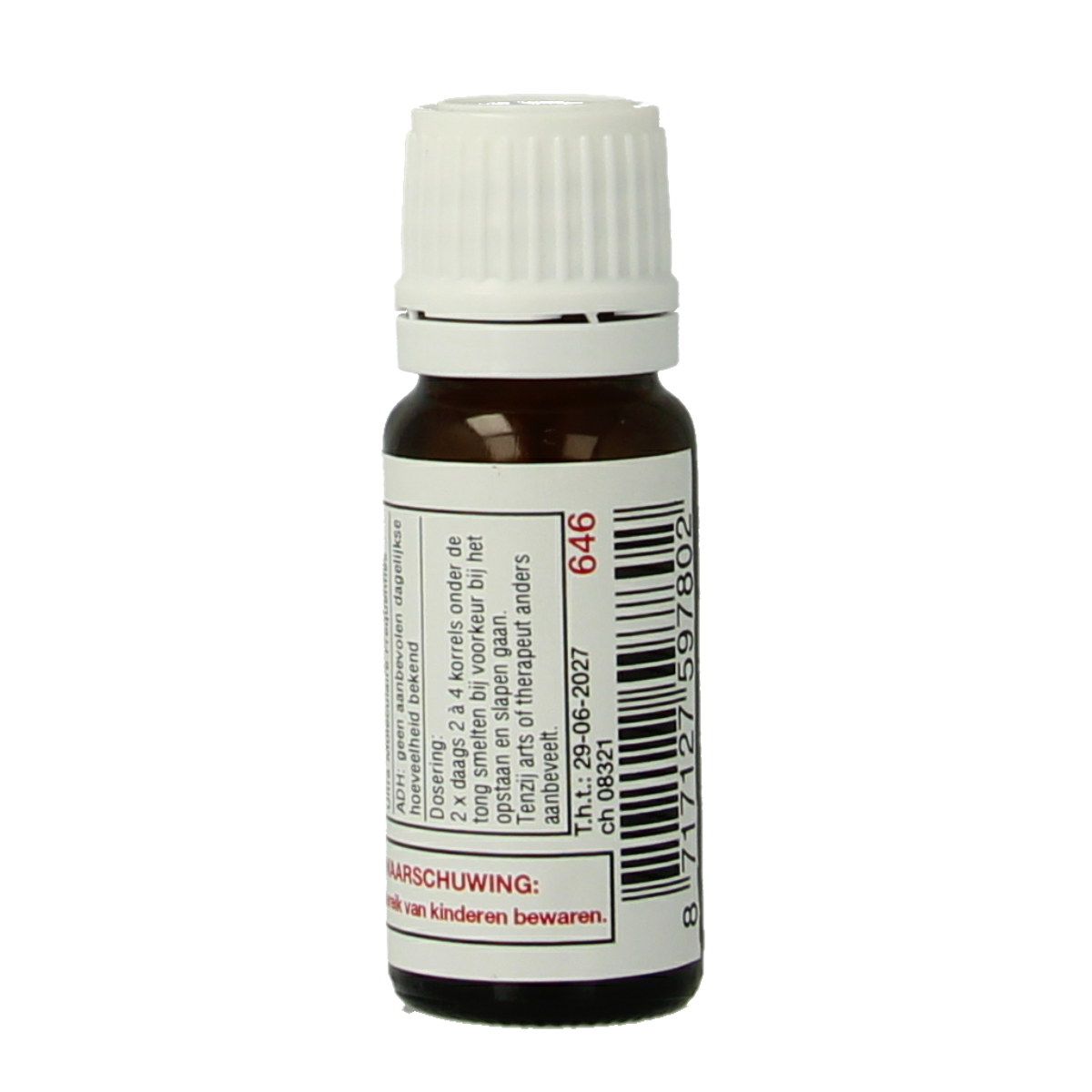 Close-up of DNH YERS Bact 646 herbal supplement packaging with 200 capsules, shown in a natural setting.