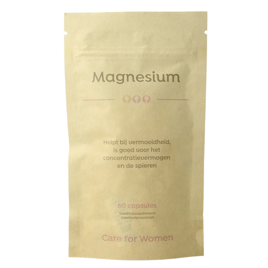 Care For Women Magnesium 60 capsules bottle showing the supplement container with label details.