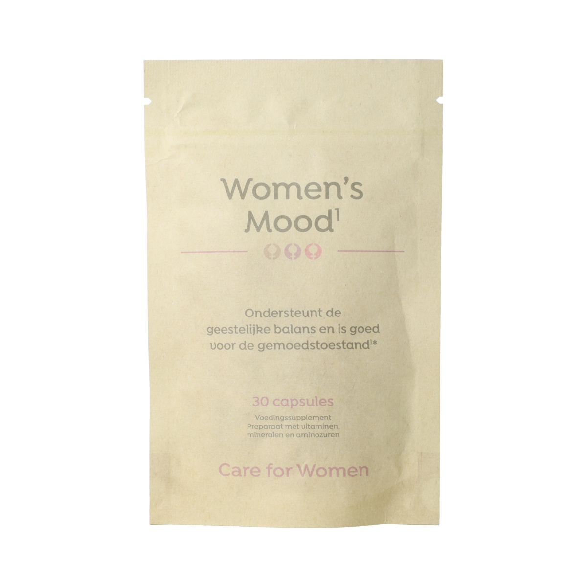 Care For Women Mood multivitamin capsules, 30-count, dietary supplement for women's mood support and overall wellness.