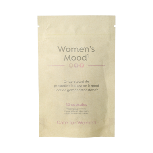 Care For Women Mood multivitamin capsules, 30-count, dietary supplement for women's mood support and overall wellness.
