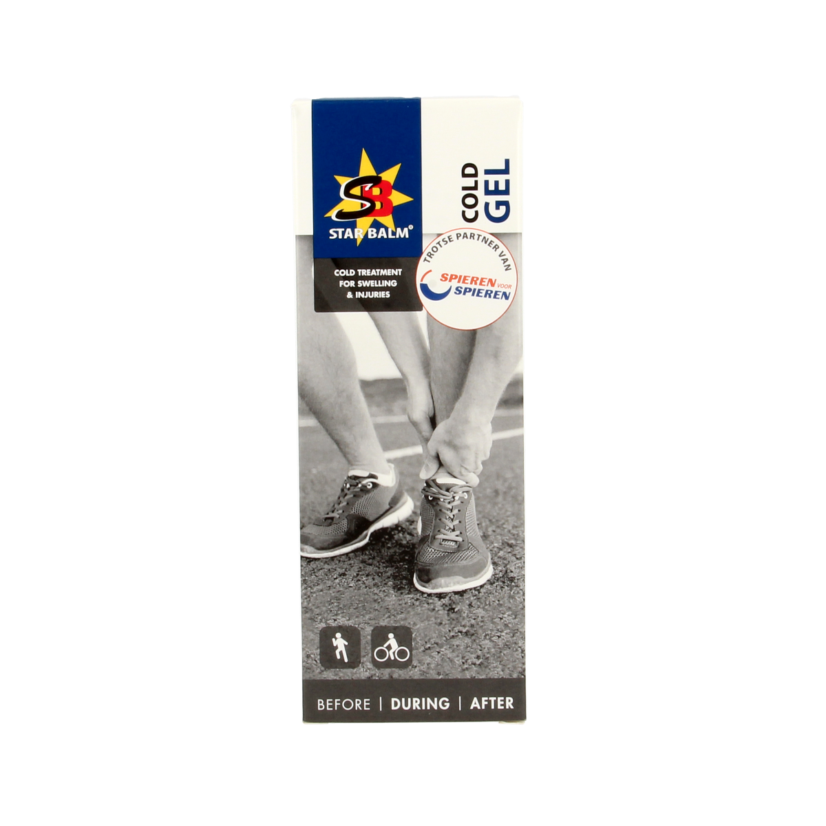 Star Balm Cold Gel in 100ml bottle, a soothing product for muscle and joint care, featuring a clear gel texture and cooling effect.