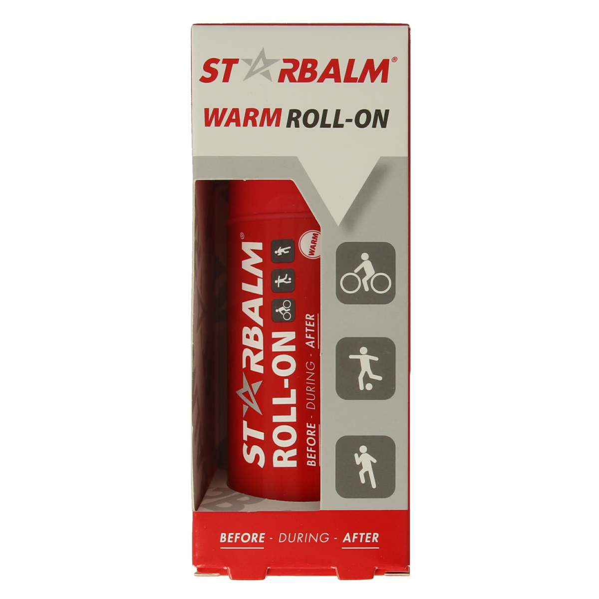Star Balm warm roll-on body care product in 75ml bottle, featuring a smooth applicator and warm soothing formula.