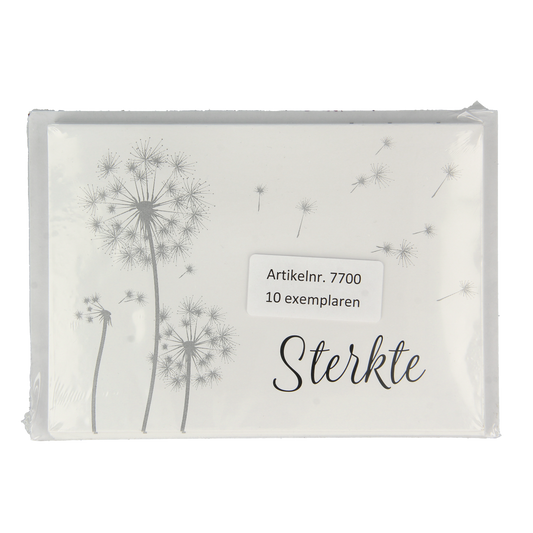 Spruyt Hillen condolence card with envelope set, featuring a respectful design in a pack of 10.