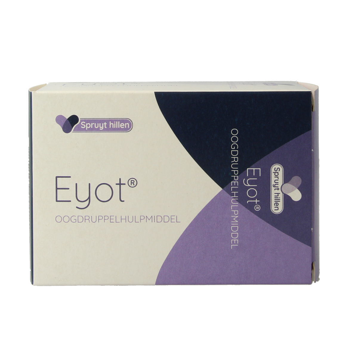 Eyot Rood oogdruppel hulpmiddel for eye care, with a red applicator tip, used for administering eye drops or treatments.