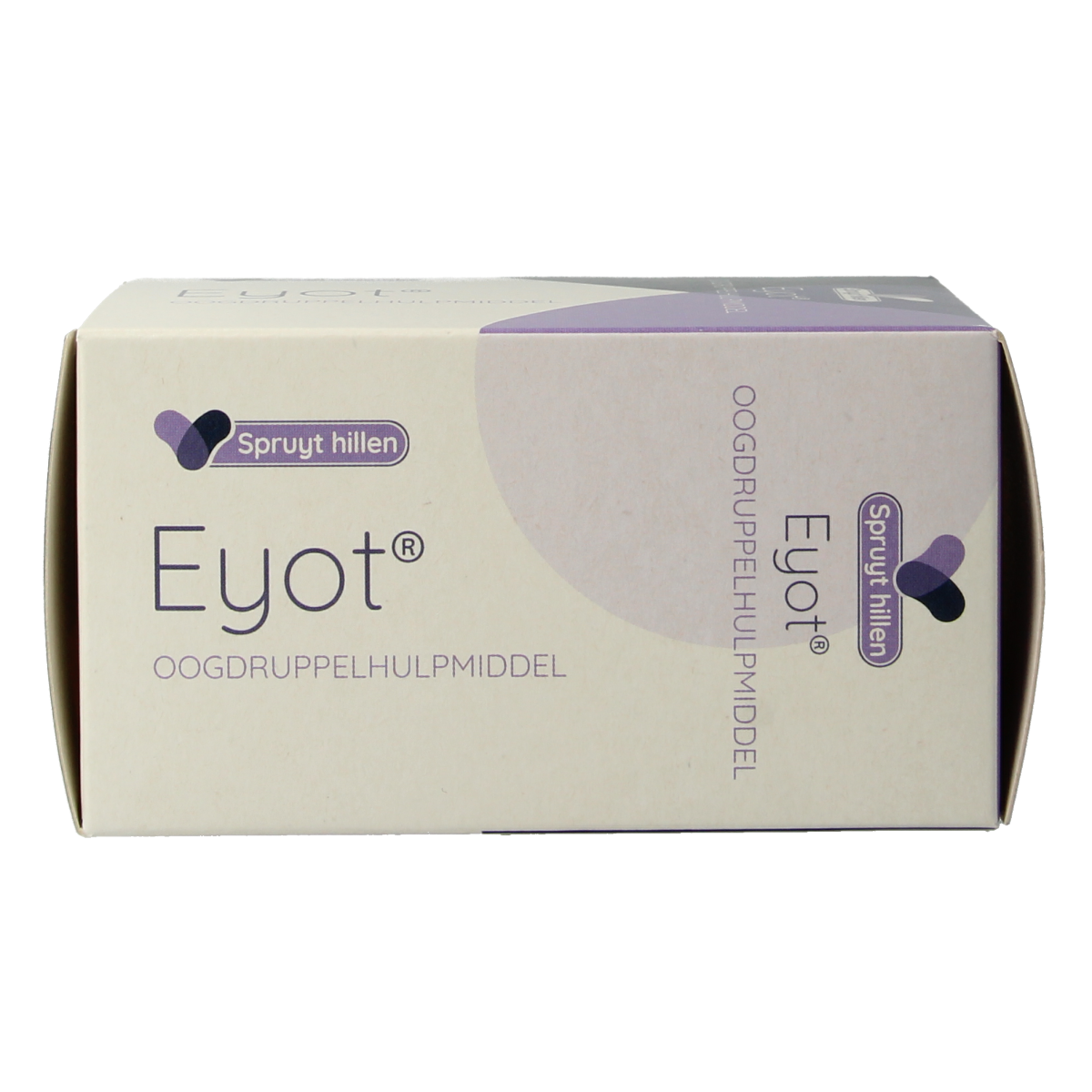 Eyot Rood oogdruppel hulpmiddel for eye care, shown in the image with a white and red design, used for applying eye drops.