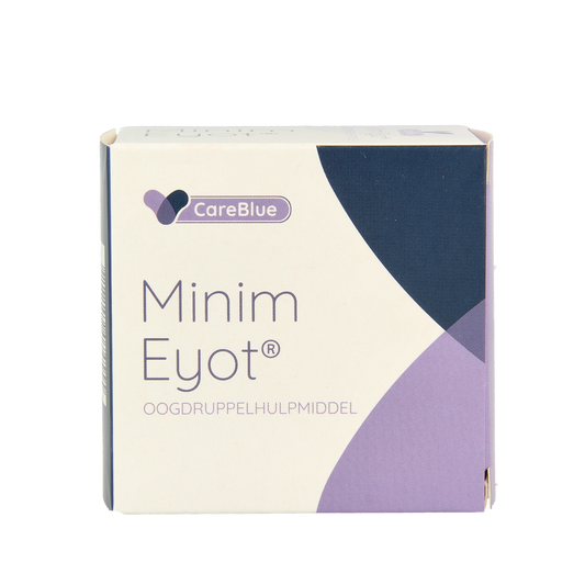 Eyot Minim oogdruppel hulpmiddel for precise eye drop application, designed for gentle eye care.