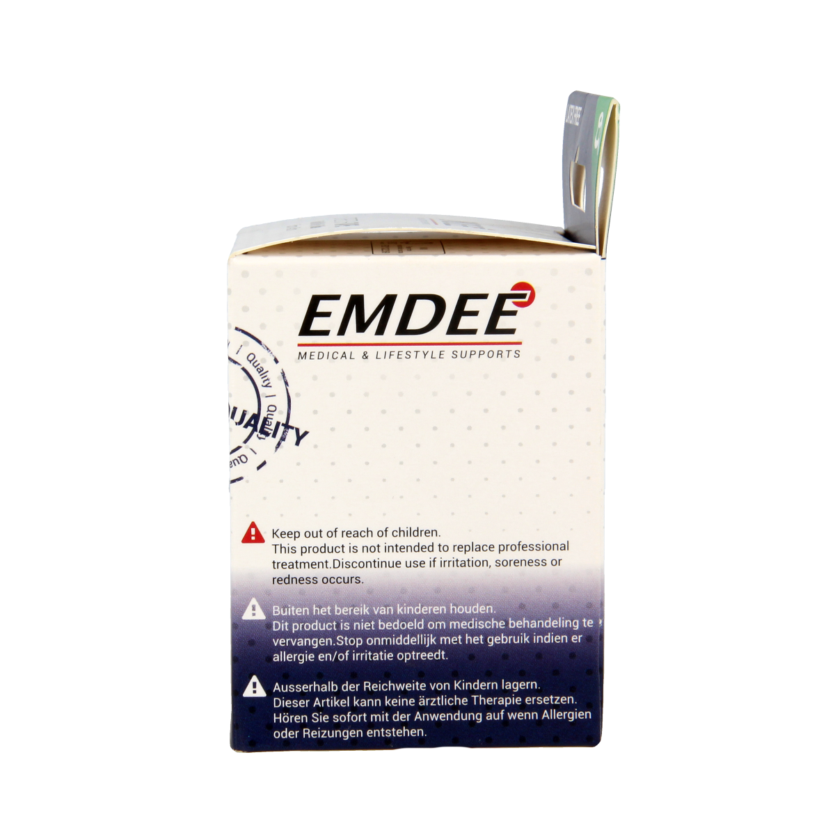 Emdee Easystretch sports tape 5cm x 4.5m, flexible athletic tape used for muscle support and injury prevention.