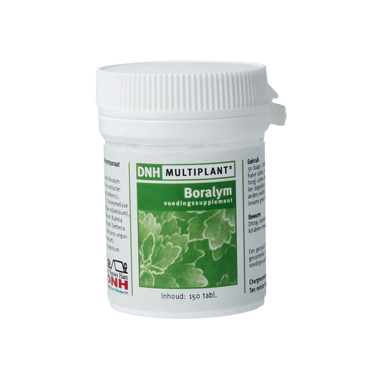 DNH Boralym Multiplant 140 tablets, herbal supplement in blister pack, with green and white packaging, designed for natural health support.