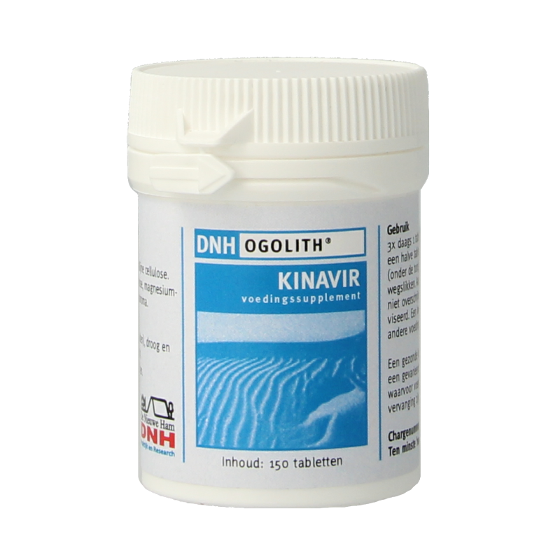 DNH Kinavir Ogolith 150 tablets, herbal supplement bottle with label, natural herbal remedy for digestive health.