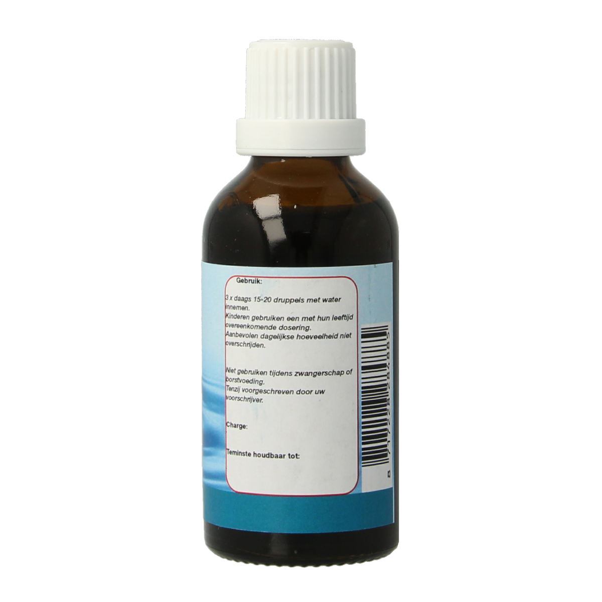 DNH Luchtplex tinctuur bottle with herbal ingredients, 50ml, in a clear glass container with a dropper cap.