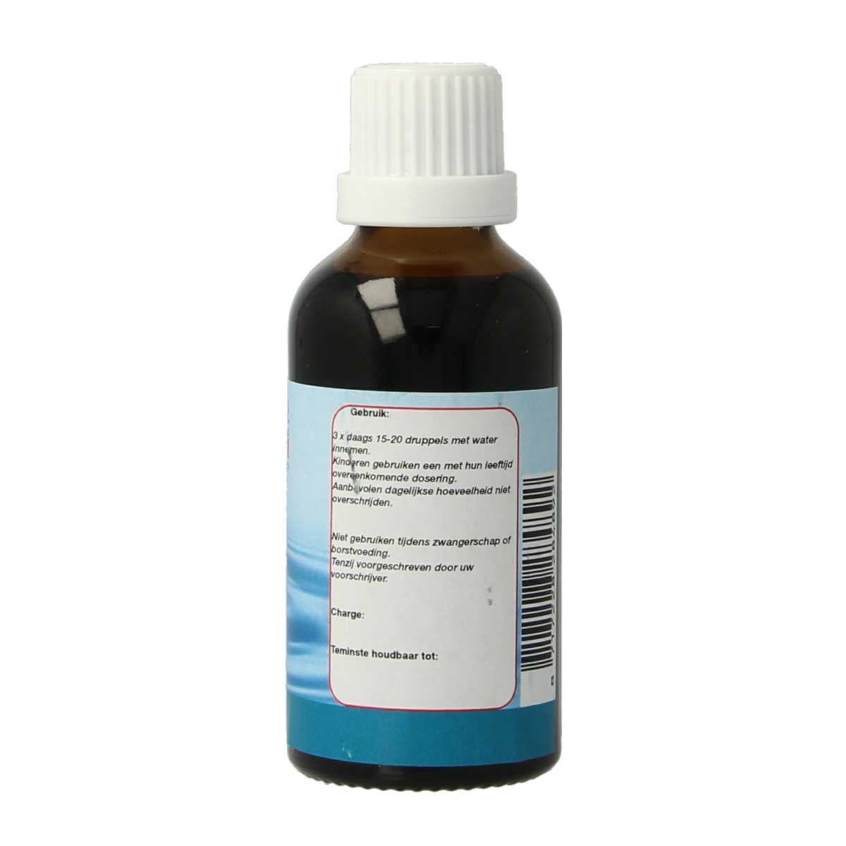 Bottle of DNH Hartplex tinctuur, herbal supplement in a 50ml container, with label featuring herbal imagery and product details.
