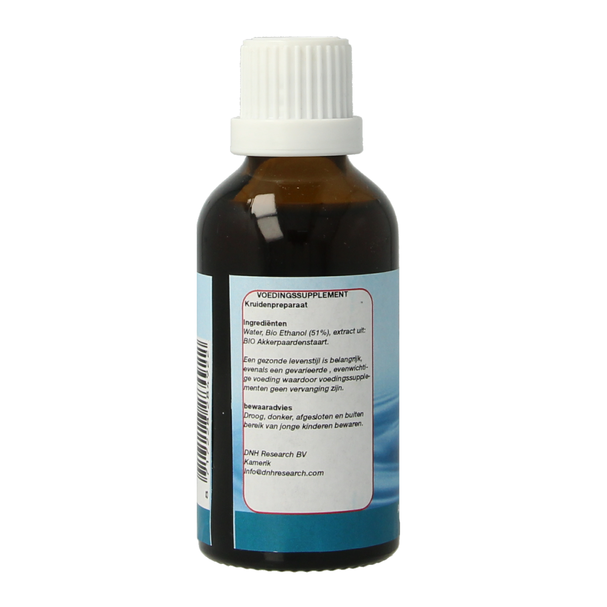 DNH Gewichtplex tinctuur bottle with herbal ingredients, 50ml, in a clear glass container with a dropper cap.