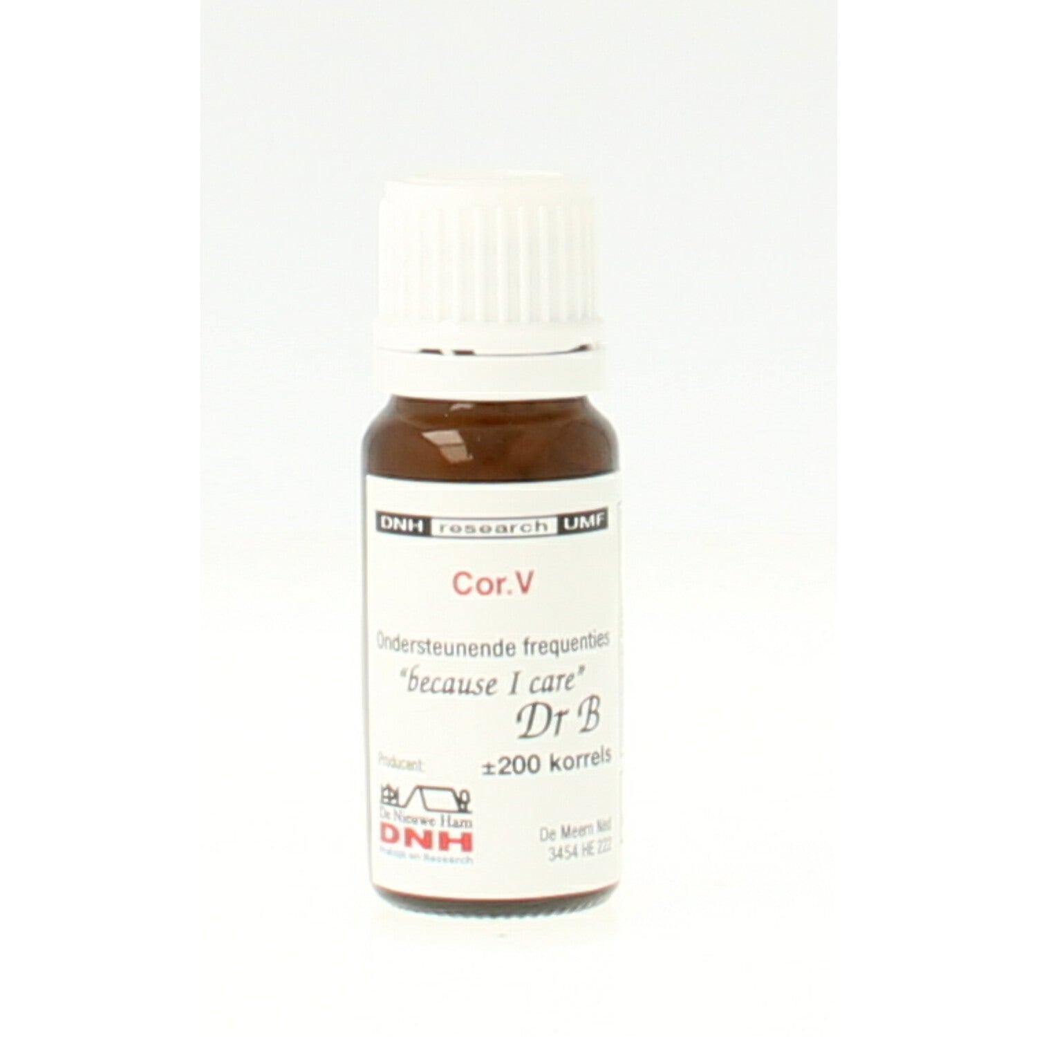 DNH Cor V kruidenpreparaten box with 200 capsules, natural supplement product from DNH brand.