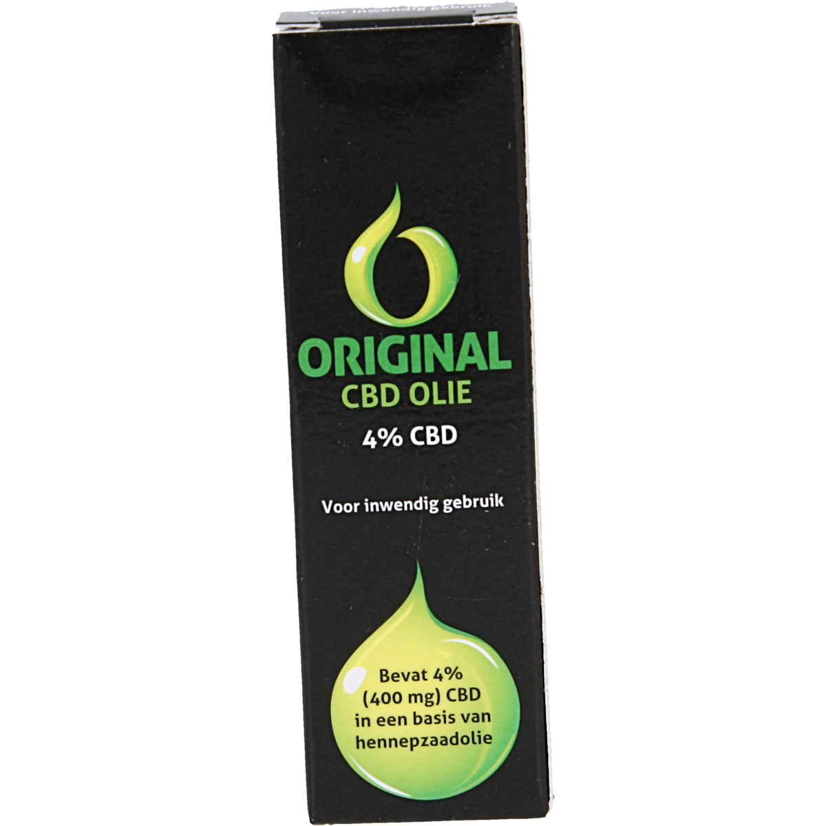CBD Original CBD olie 4% in a 10ml bottle, herbal supplement, with dropper cap, designed for natural wellness.