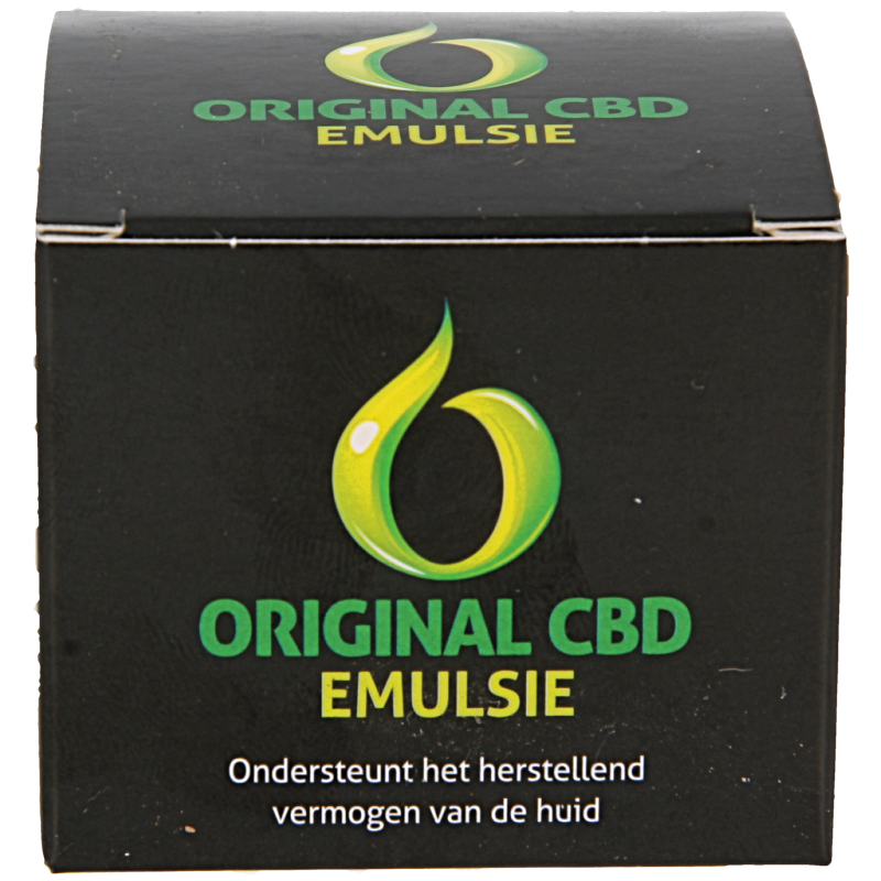 CBD Original CBD emulsie 30ml bottle, herbal supplement with dropper, showing the product labeled as a CBD herbal preparation.