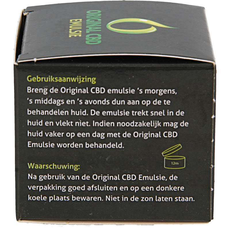 CBD Original CBD emulsion bottle, 30ml, herbal supplement in a clear glass container with dropper cap, natural herbal product.