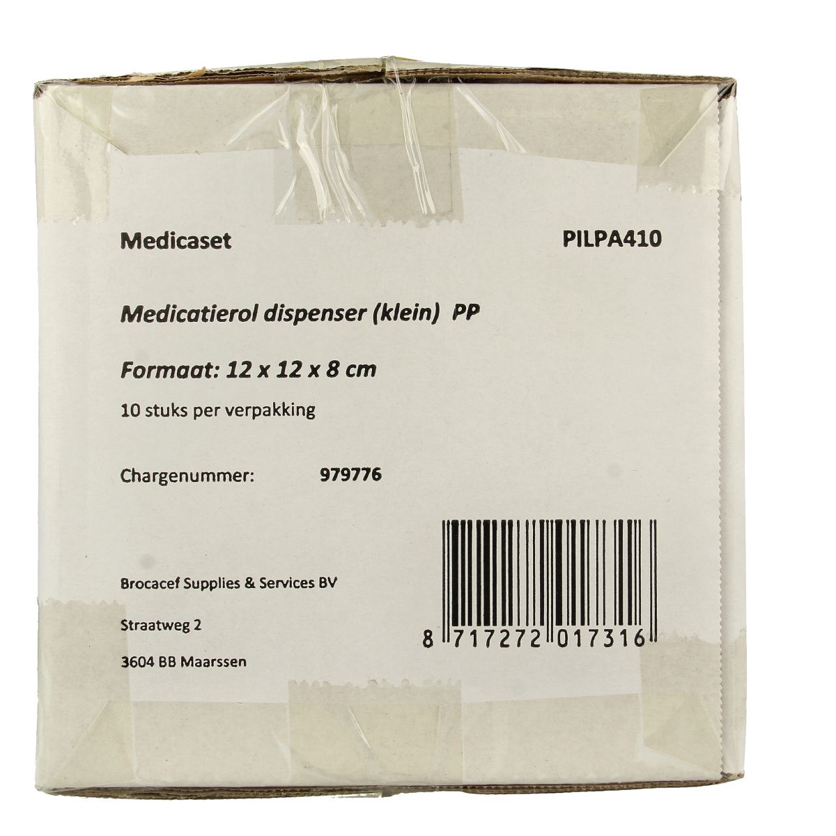 Medica small medicator pill dispenser, instrumenten type, with 10 pieces, shown in the image, compact medical tool for medication management