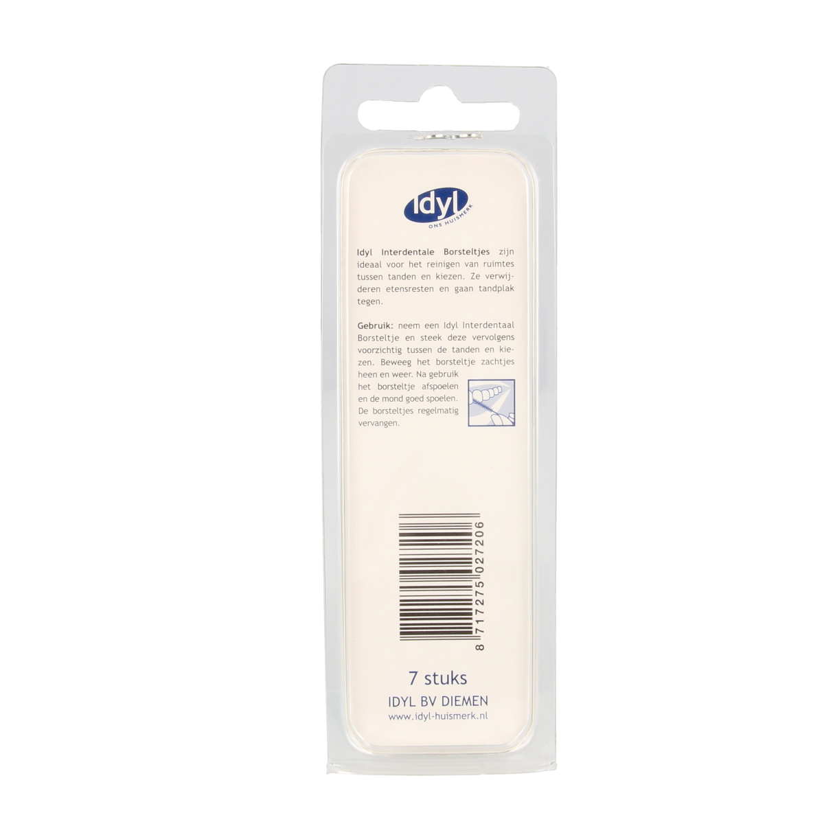 Idyl ultrafine interdental brush 2.5mm, pack of 7, for cleaning between teeth with Tandenstokers en Ragers from Idyl.